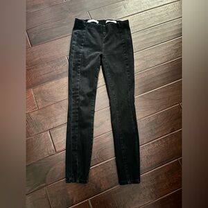 Pilcro and the Letterpress by Anthropologie Black High Rise Denim Legging Size27